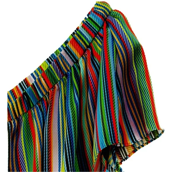 Milly Multicolored One Shoulder May Dress Size Small - Picture 4 of 11